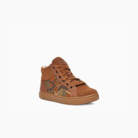 UGG Boscoe Brown Camo Sneakers for Kids (XPLQ13760)